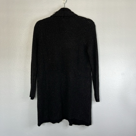 EUC Love for Humanity Black Gold Open Knit Cardigan sz M - Picture 7 of 7